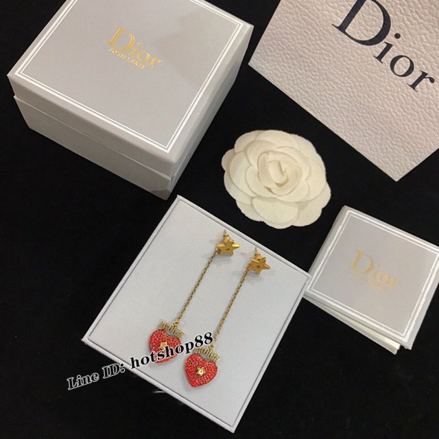 Dior專櫃爆款耳環耳飾 迪奧2022年新品JADIOR系列滿鑽愛心字母耳釘 zgb1368